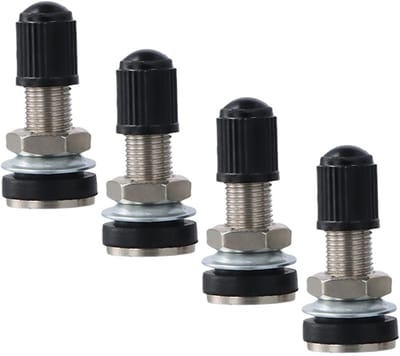 Allecto - Tubeless Auto Ventiel - Universeel - Hoogwaardige kwaliteit - 32mm x 15mm - 4 Stuks - Geschikt voor de meeste auto’s - Zwart