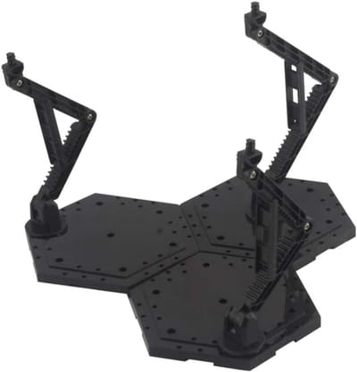 Universele Displaystand voor 1:144 Gundam Model Figuren - Zwart, 21x21x18.5 cm, Perfect voor Verzamelobjecten en Diorama's