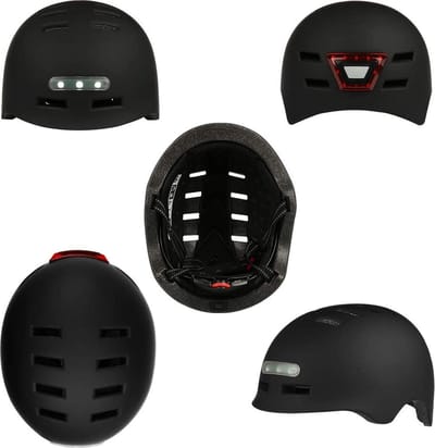 Fietshelm met verlichting: De 2 in 1 bundel van Zenxstore met een profesional bike front light en Warning light helmet