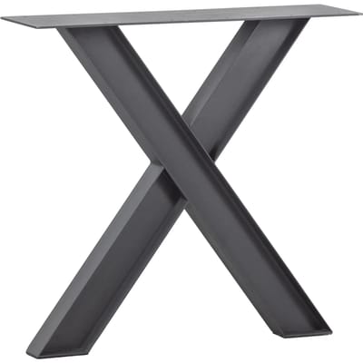 WOOOD Tablo Industrial X-poot 1 stuks - Metaal - Zwart - 72x79x10