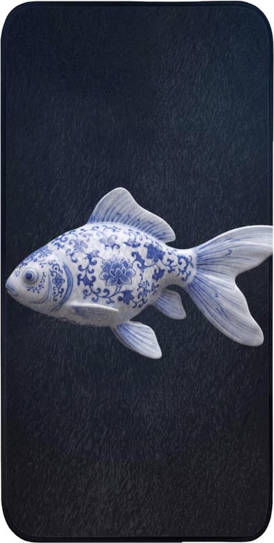 WC mat 60x120 cm - Antislip - Porselein - Goudvis - Delfts - Blauw - Toiletmat - Vloermat - Douchemat - Toilet tapijt - Toiletmatten