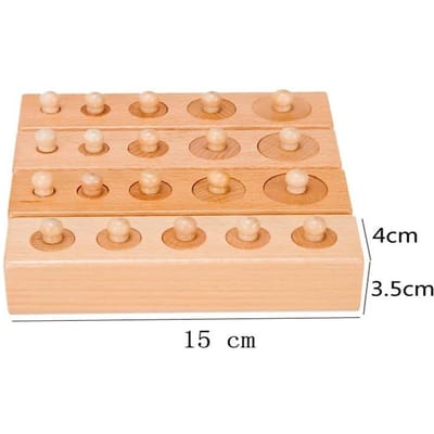Houten Montessori Collectie Cilinder Socket Puzzel Speelgoed Baby Oefenen Zintuigen Speelgoed Kleuters Kinderen Leren Speelgoed Ideaal Voor Kinderen natuurlijk