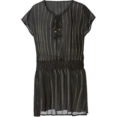 ESMARA Dames strandtuniek (Zwart/zilver/goud, S (36/38))