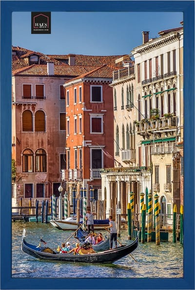 HAES DECO - Houten Fotolijst Venezia blauw voor 1 foto formaat 20x30 -SP12630