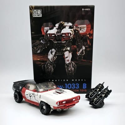 BAIWEI TW1033B Transformatie robot speelgoed wit Dropkick Actiefiguur Collectie Cadeaus Speelgoed 16.5cm black