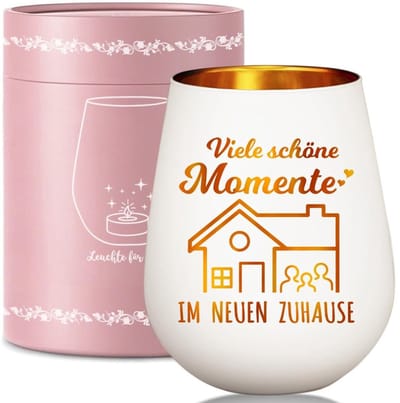 Dailygoods- Windlicht Glas - Housewarming Cadeau - Theelichthouder met Gravure - Inwijdingscadeau - Decoratief - Betekenisvol Geschenk