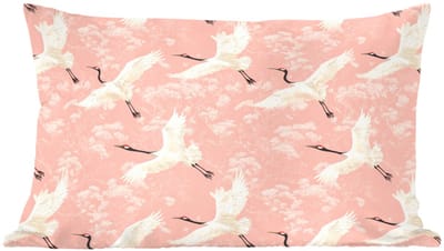 Sierkussens - Kussentjes Woonkamer - 60x40 cm - Kraanvogels - Bloesem - Roze