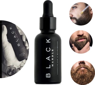 Black Marble baardolie 30ml - Voor baardgroei - Olie Baardverzorging - Beard oil - Baard Serum - Haarserum - Vitamine E