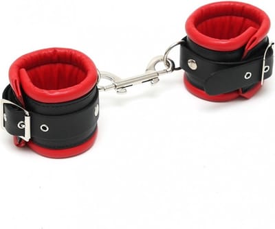 Bondage play - Luxe voetboeien met kussens - rood
