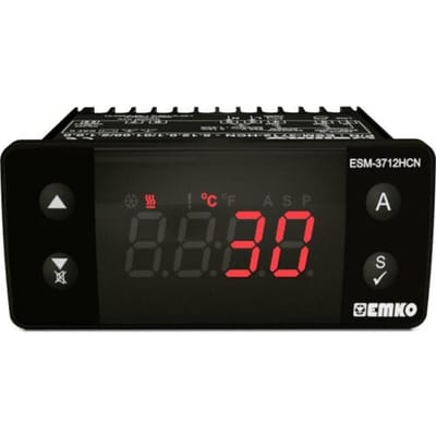 Emko ESM-3712-HCN.5.12.0.1/01.00/2.2.0.0 Tweestandenregelaar Temperatuurregelaar PTC -50 tot 130 °C Relais 16 A, Relais 5 A (l x b x h) 65 x 76 x...