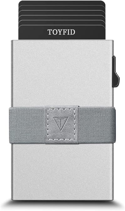 Pop-up Creditcardhouder Slank Aluminium RFID-blokkerend voor Heren
