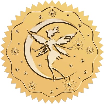 Allecto- Etiketten - Stickers - 100 stuks - Zelfklevend - Reliëf - Zegels - Rond - Feest - Uitnodiging Geschikt voor - Kaarten - Goud - Bruiloft - Decoratie - Benodigdheden