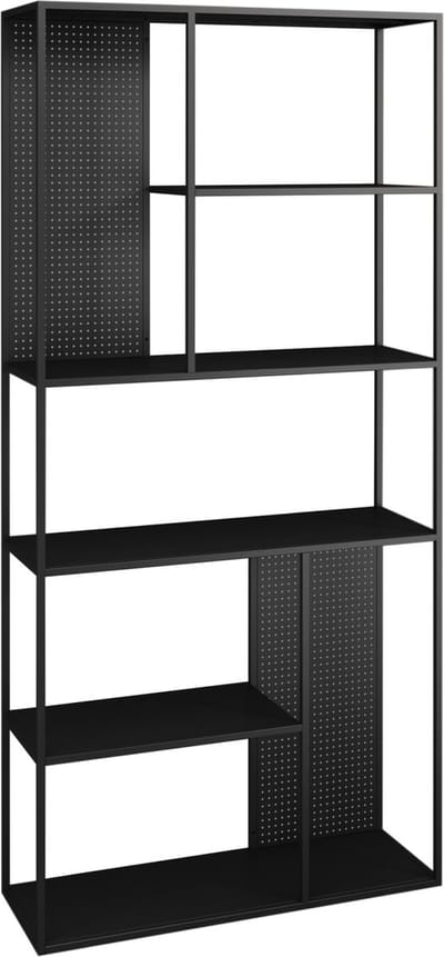 Boekenkast Vehmaa schap 188x90x30 cm staal zwart mat