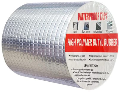 Waterdichte Butylband voor Buiten - Zelfklevend Afdichtband voor Daklekkage en Reparaties (10 cm x 5 m)