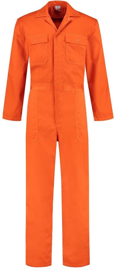 Top Rock Overall OVPK6535-007 drukknoop poly/katoen - Oranje - 50 - werken / verkleden / carnaval