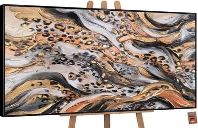Canvas schilderij handgeschilderd wild energy abstract – YS-Art Gallery – Luxe wanddecoratie voor woonkamer – Modern schilderij voor slaapkamer en hal