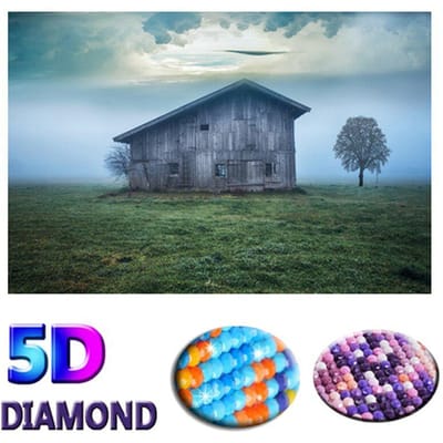 Volledige boorpatroon DIY diamant schilderij dichte mist bos kruissteek diamant borduurwerk 20X30CM gray