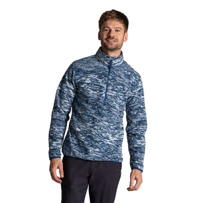 Craghoppers Heren National Trust Irt Print Fleece Top (Jeneverbes)