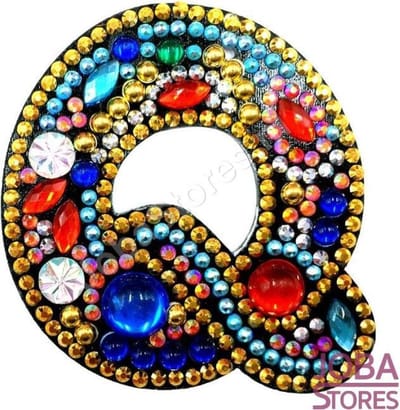 Diamond Painting "JobaStores®" Sleutelhanger Alfabet Letter Q