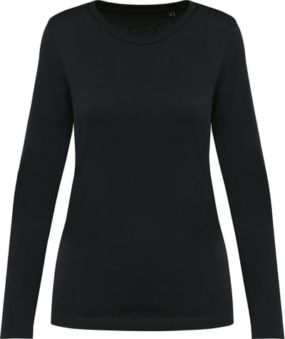Kariban Premium Supima® dames-T-shirt ronde hals lange mouwen PK303 - Black - XS