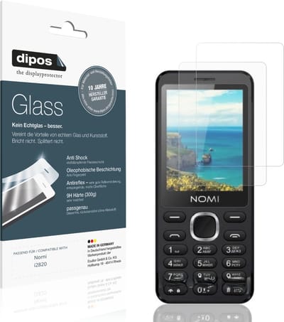 dipos – 2x Matte Pantserfolie geschikt voor Nomi i2820 | 9H Screenprotector