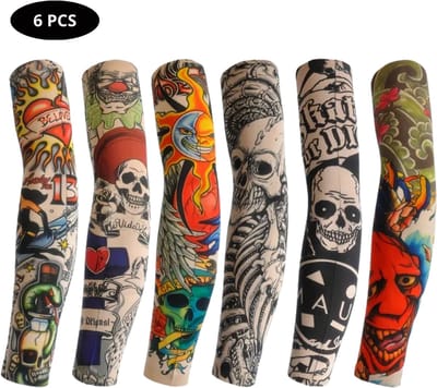 Nivard Tattoo Sleeve - Voor Volwassenen - Mouw - Tatoeage - Arm Warmer - Zonbescherming - UV Beschermend - 6 Stuks