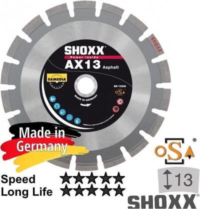 400x25,4mm Asphalt diamantdoorslijpschijf diamantzaagblaad SHOXX AX13 - 310341