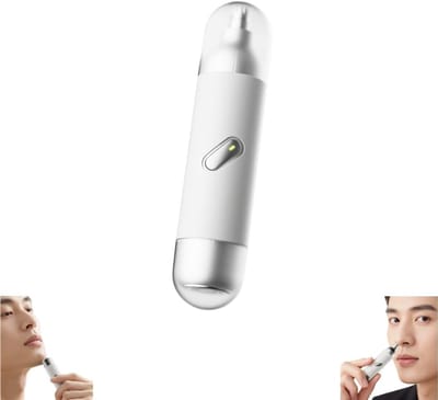 2-in-1 elektrische neushaartrimmer en scheerapparaat - neustrimmer - Scheerapparaat - Gezichtshaartrimmer - Draagbaar scheerapparaat - ABS - Wit