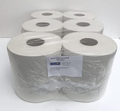 Poetspapier midi 6 x 300 meter met  koker