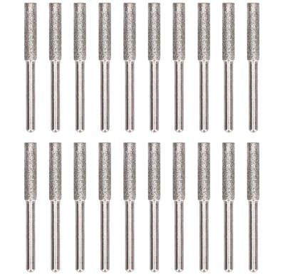 Dailygoods- Slijpkop Roterende Vijl - Slijpsteen voor Tuingereedschap - Slijpwielen - 20 Stuks - Gelegeerd Staal - Voor Metalen Kettingzaag - Slijpwiel