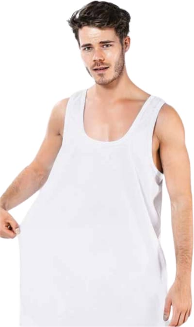 Bonanza Heren Onderhemd – Wit – 100% Katoen – Extra Lang – King Size 5XL/6XL