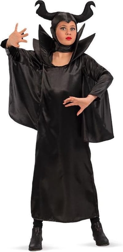 Carnival Toys Verkleedjurk Maleficent Meisjes Polyester Zwart Mt 140