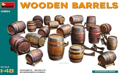 MiniArt Modelbouwpakket Diorama - 49014 Houten Vaten voor Diorama Plastic - 1:48 - Modelbouw