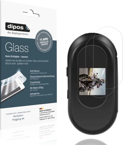 dipos – 2x Pantserfolie geschikt voor Baobylon Vlogging 4K | 9H Screenprotector
