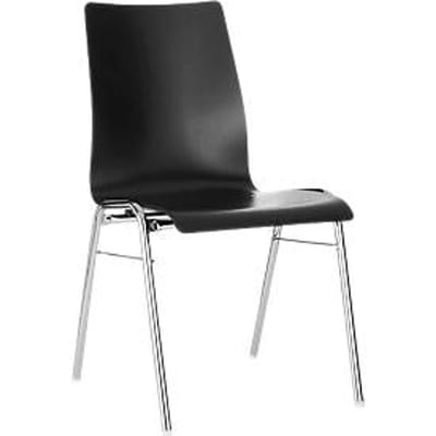 Kuipstoel 720, kegelvormige zitschaal, zwart