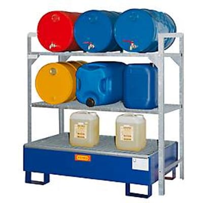 Legbord voor CEMO vatenrek type 360 of 540, gegalvaniseerd staal, 20 l, B 1300 x D 630 x H 50 mm