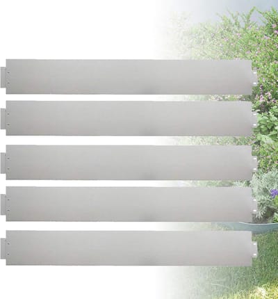 Gazonranden Metaal - Tuinranden Bedranden - Tuinieren Afbakenen - Gegalvaniseerd Staal - 30 x 100x18cm - Zilver