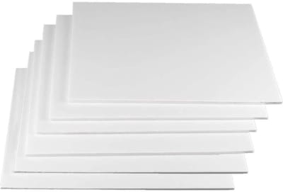 PVC Schuimplaten - Ambachtelijk Schuim - Knutselen en Decoreren - Dubbelzijdig Bruikbaar - 6 Stuks 30x40cm - Wit