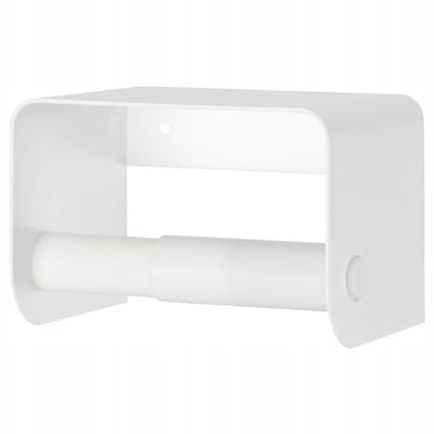 IKEA ENUDDEN Toiletrolhouder met Plank - Wit, 9x13x8 cm