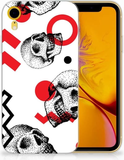 TPU Hoesje voor Silicone Back Case Apple iPhone Xr Skull Red