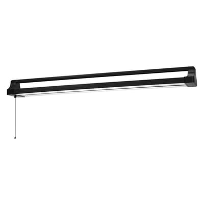 OSRAM OFFICE LINE kantoorplafondlamp in zwart met draaibaar lichtlichaam en trekschakelaar, 1,1 m lang, 42 W / 4000 lm, koud wit (4000 K) voor het verlichten van kantoren tot 30 m², IP20.