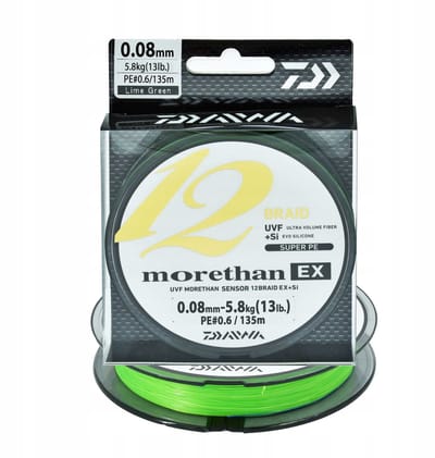 Daiwa Morethan 12 Braid EX+SI 0.08mm 135m - Vislijn