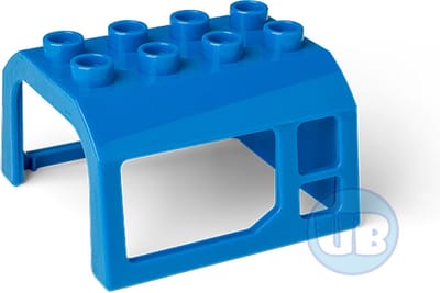 Trein cabine dak blauw - 2 stuks