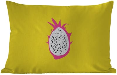 Buitenkussens - Tuin - Illustratie - Drakenvrucht - Kleurrijk - 50x30 cm
