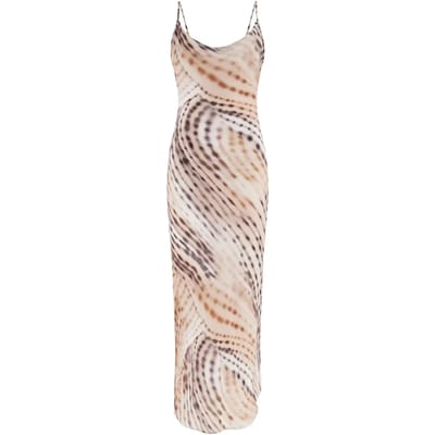 Guess Akilina Mouwloze Jurk Beige XS Vrouw