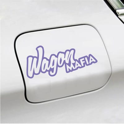Bumpersticker - Wagon Maffia - 8,6 X 19 - Paars