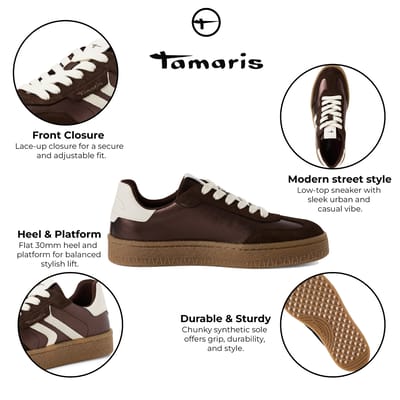 Tamaris 1-23723-44 - Damessneaker - 323-Bruin-Metallic