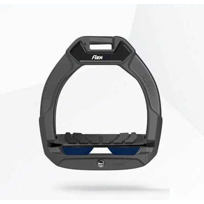 Veiligheids stijgbeugels Paardrijden Hellend Grip Antraciet/Zwart/Marine kind Flex-On Safe-On