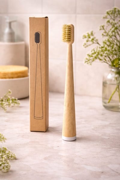 2 Stuks –Natuurlijke Tandenborstel met Haren van Natuurlijke Vezels – Premium Duurzaam, niet vegan