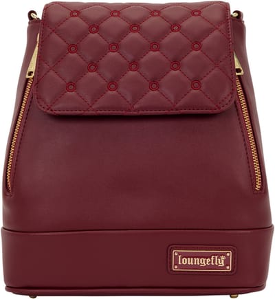 Loungefly Convertible Backpack & Crossbody Bag Pin Trader Red